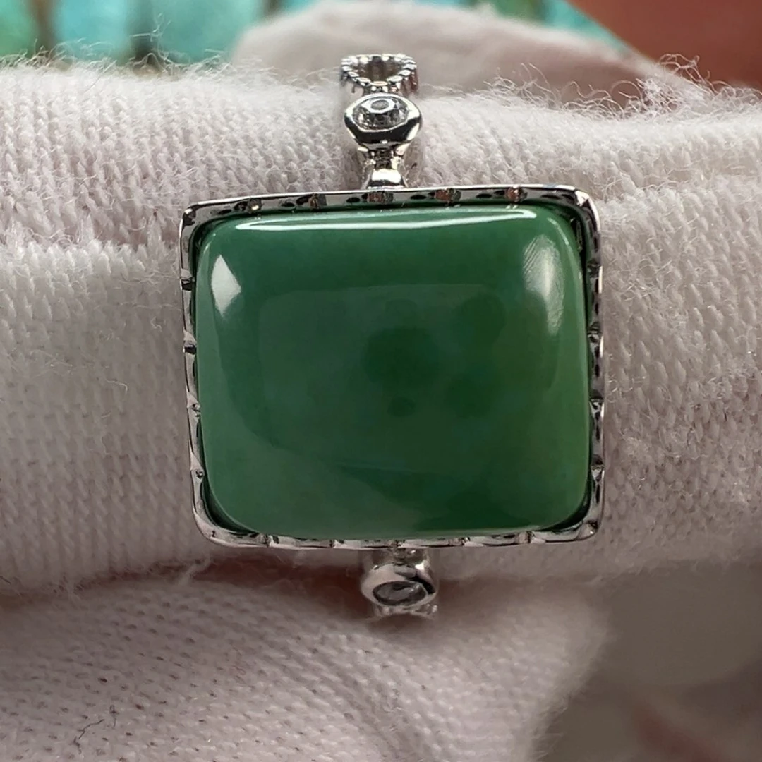 银S925镶嵌绿松石配饰