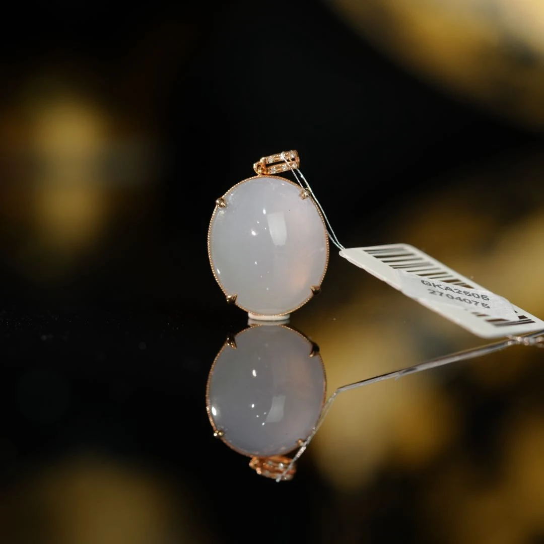 【初见珠宝】18K金翡翠吊坠2-1C375X120【多样性发一件】