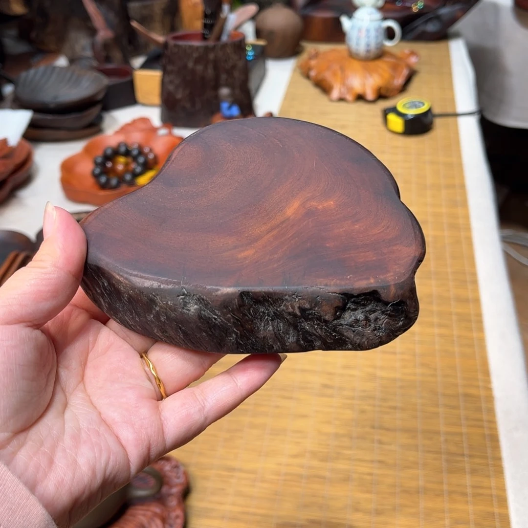 缅甸花梨随形壶承