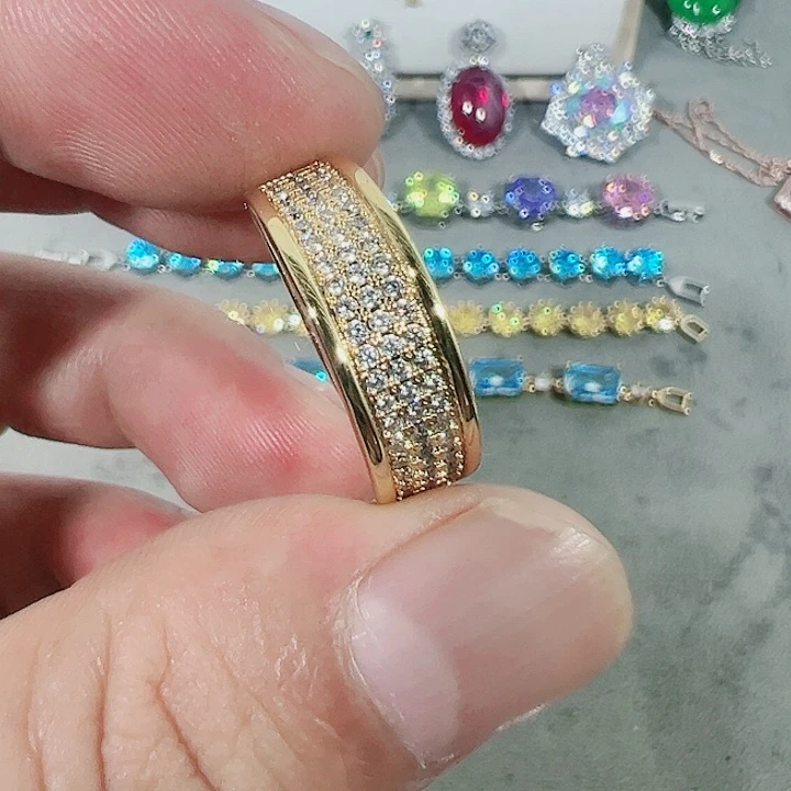 钨金无红宝篮宝满钻镶嵌大宝贝