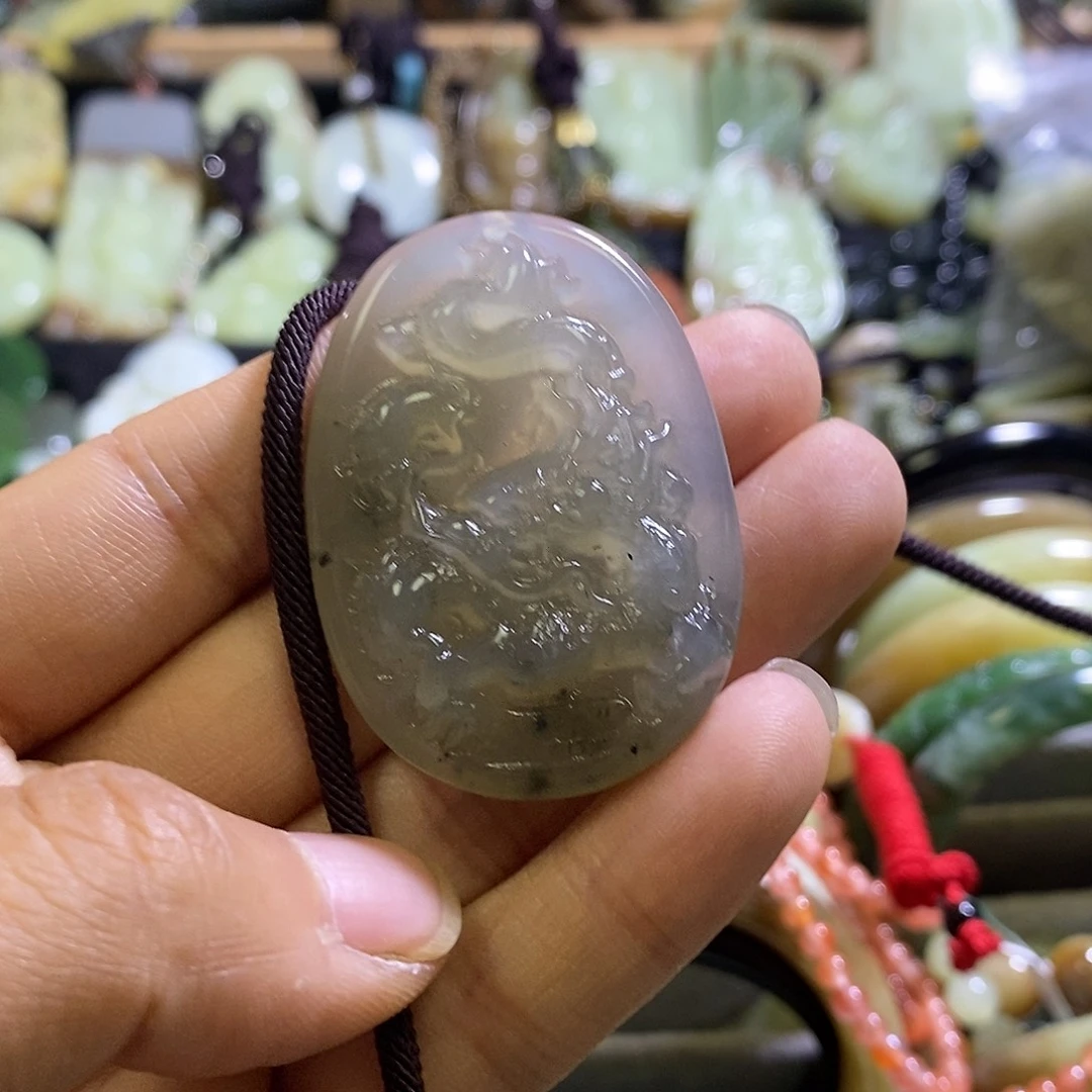 岫玉未镶嵌手镯龙