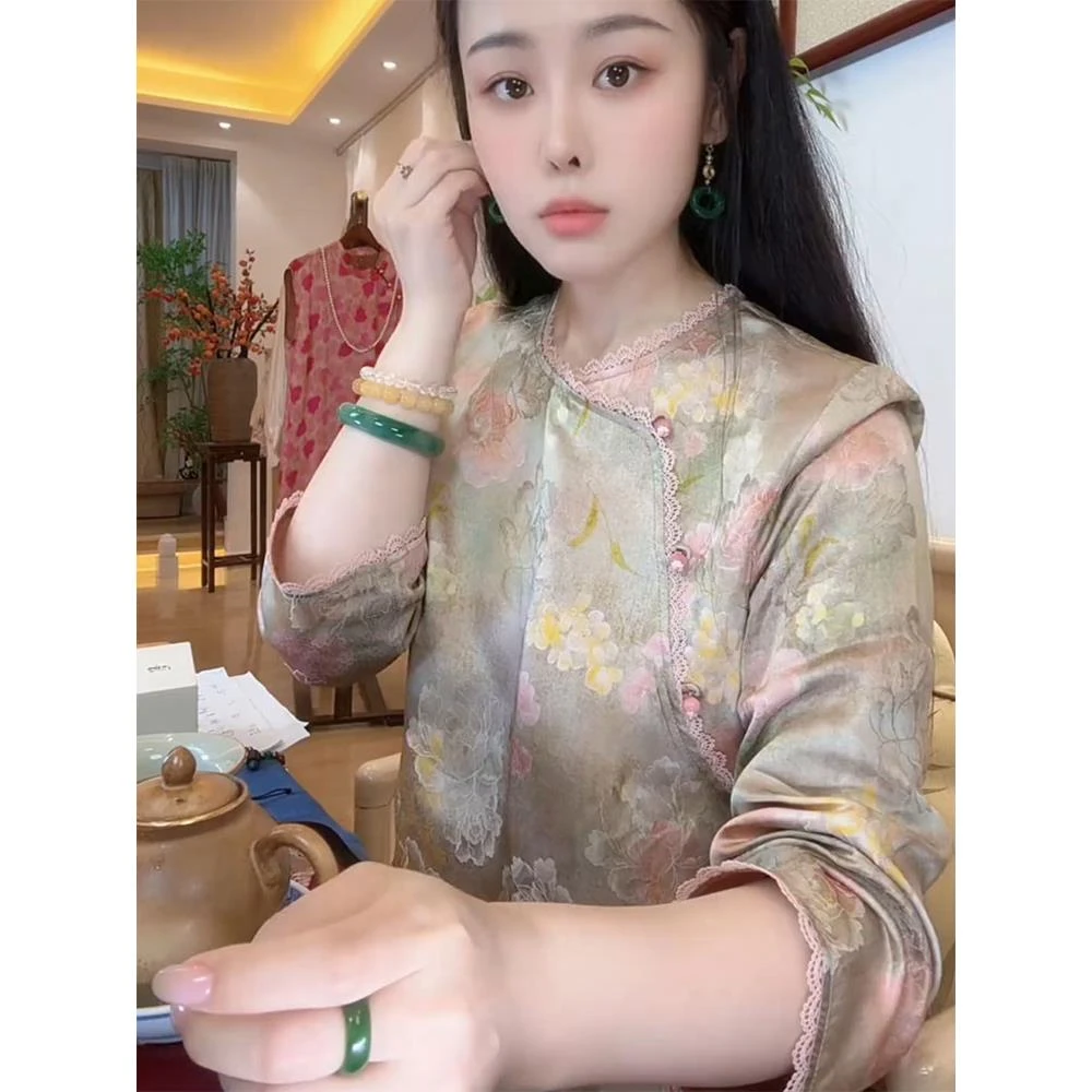 新中式女装国风上衣禅意高端精致唐装打底衬衫小衫女2025秋季新款