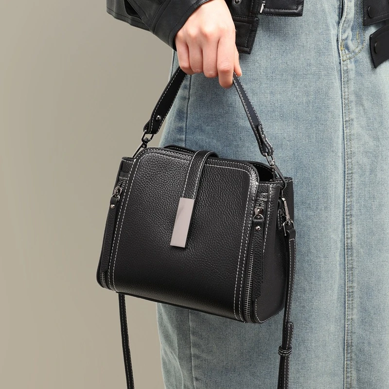 女包包2025新款斜挎包夏爆款大容量时尚真皮单肩妈妈包