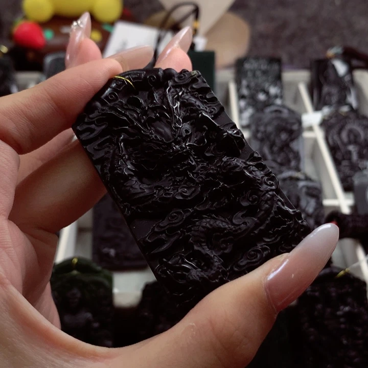 天然缅料a货钢琴黑特色题材挂件