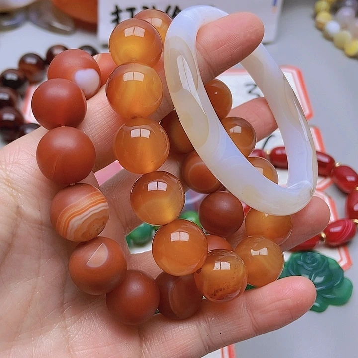 【闪购商品】玛瑙/玉髓未镶嵌珠宝半成品仁***W