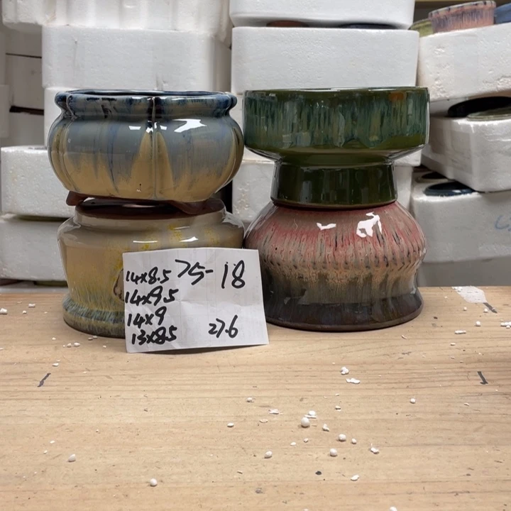 紫砂花盆多肉陶土花盆微瑕18