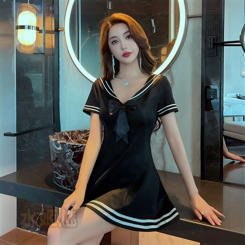 足疗技师工作服夜场dj工作服美容院工作服女ktv会所空姐制服短袖