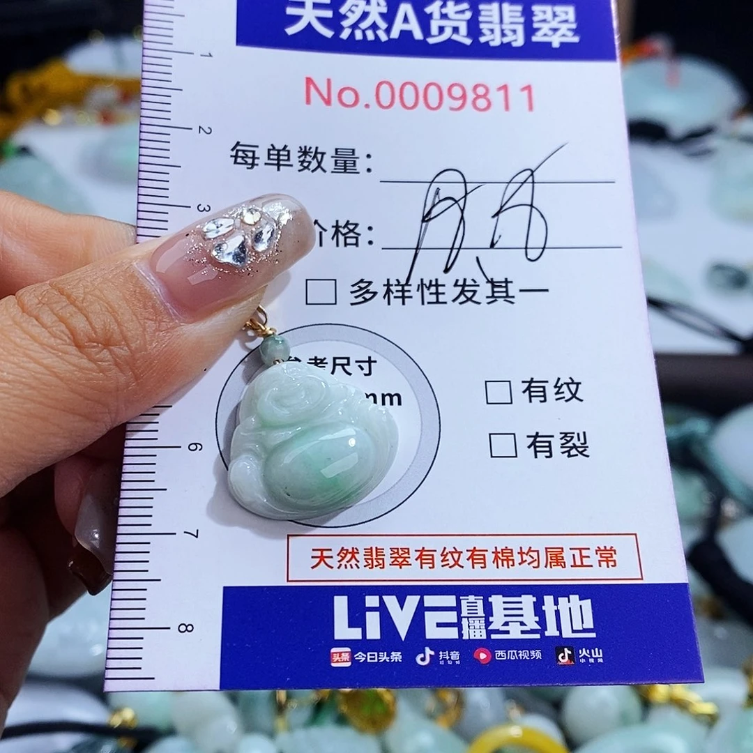 翡翠未镶嵌毛衣链9811