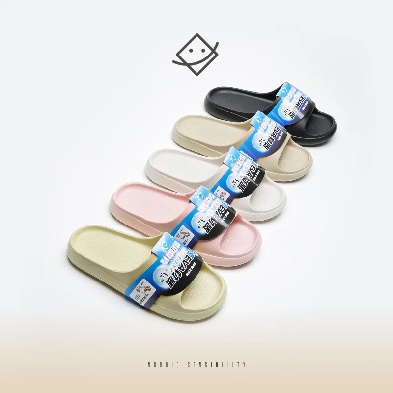 夏季轻便简约防滑一字型软底沙滩舒适休闲风居家浴室外穿情侣S054