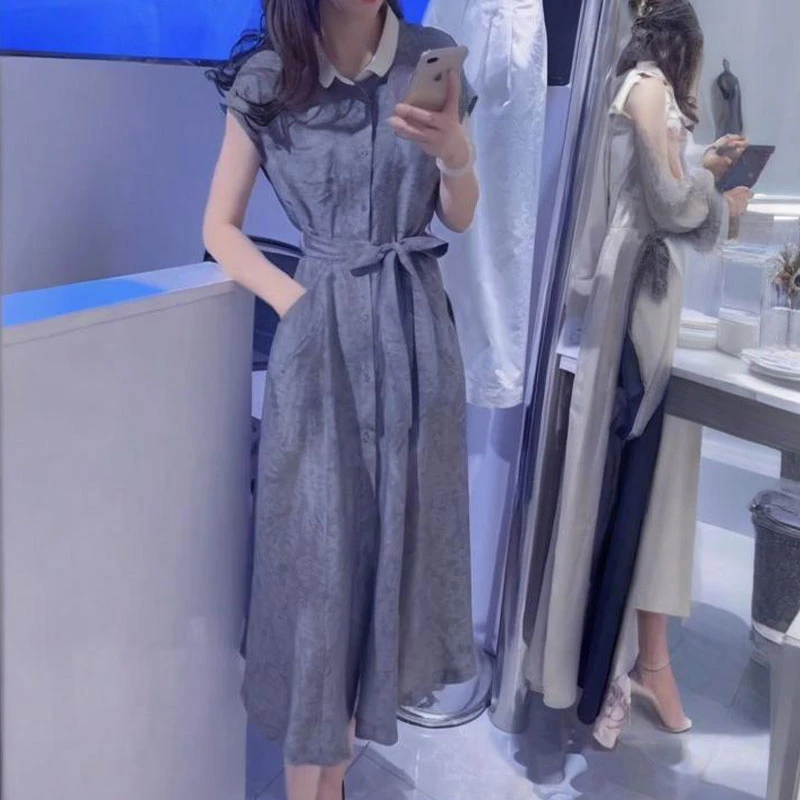 2025夏季新款韩系高级时尚显瘦气质女士网红洋气连衣裙百搭款潮