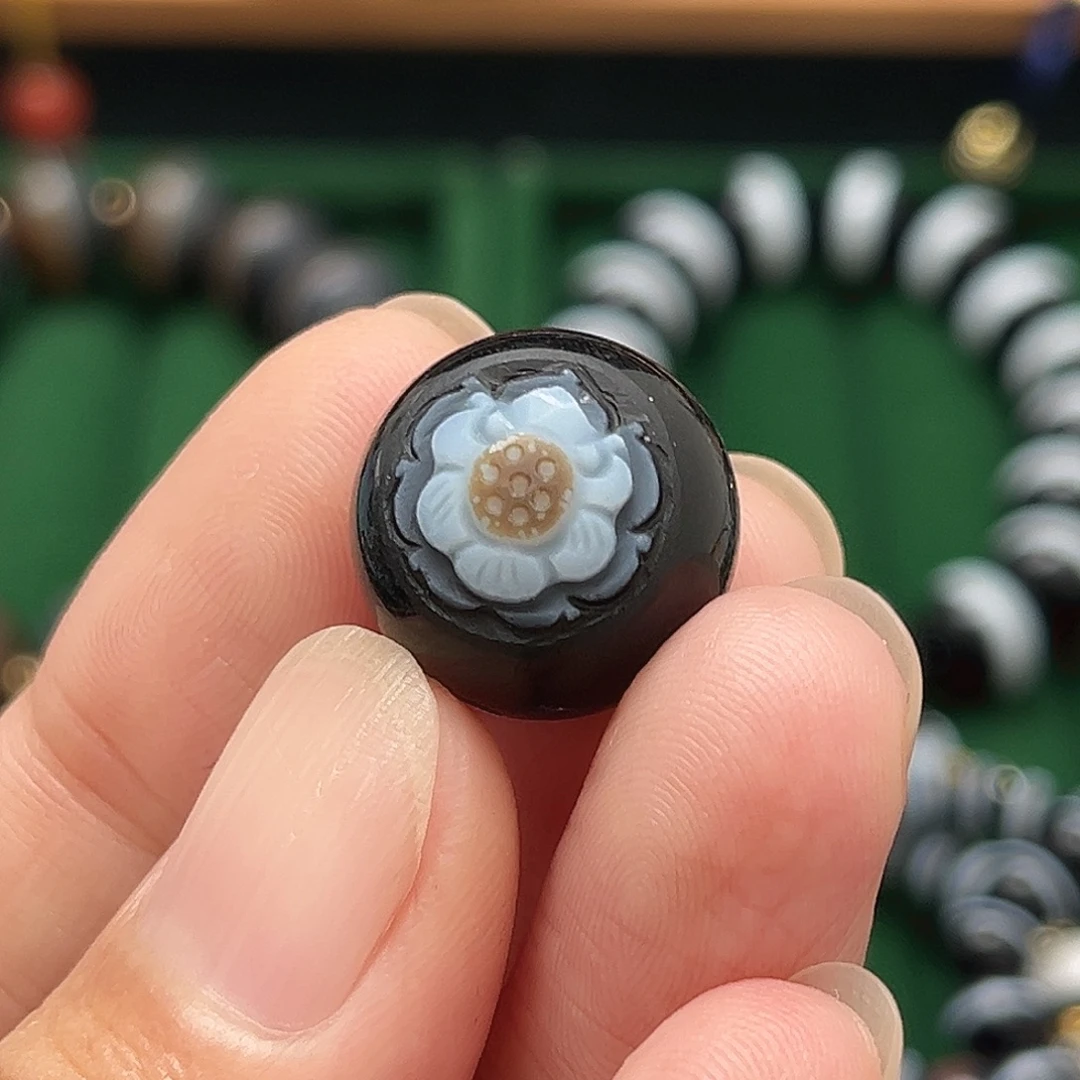 玛瑙/玉髓合金单珠