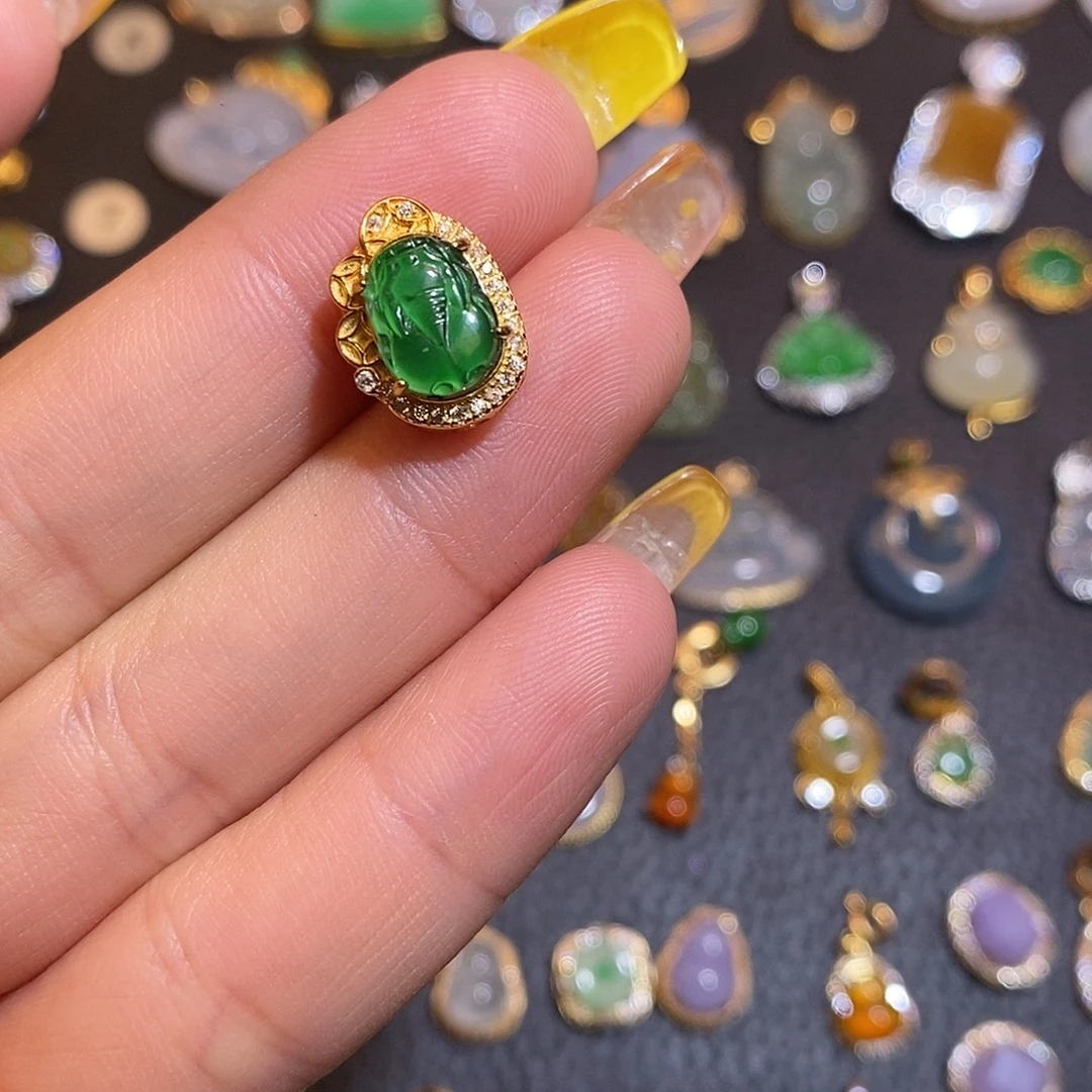 翡翠银S925镶嵌项链