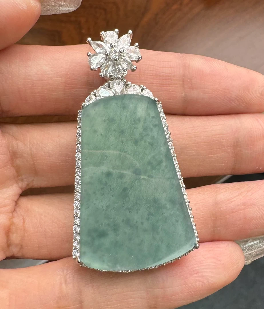 【雍天下】天然A货翡翠高冰无事牌多样性发一件4 A66