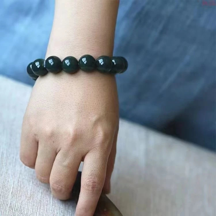 非金属玻璃手链 青墨碧手串X