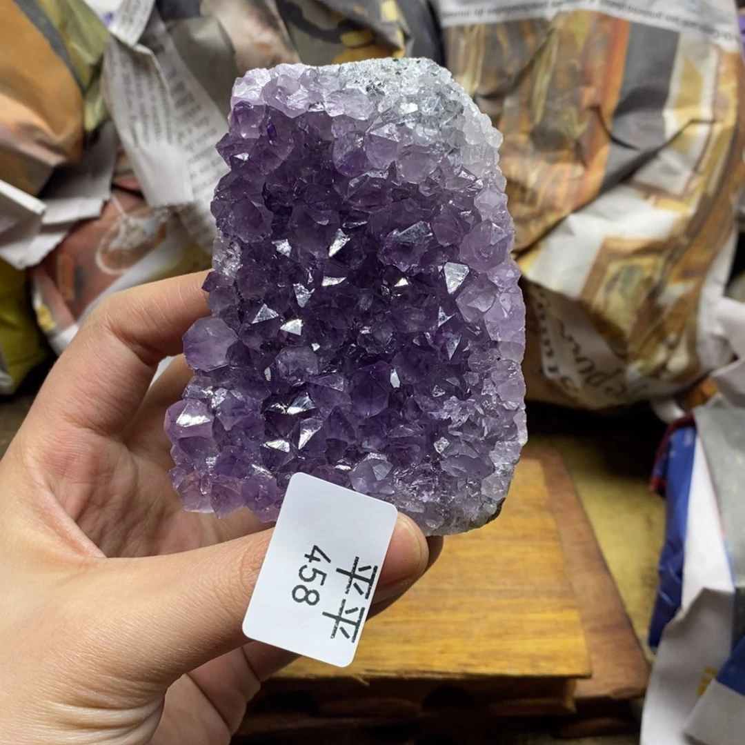 紫晶乌拉圭水晶摆件原石未镶嵌