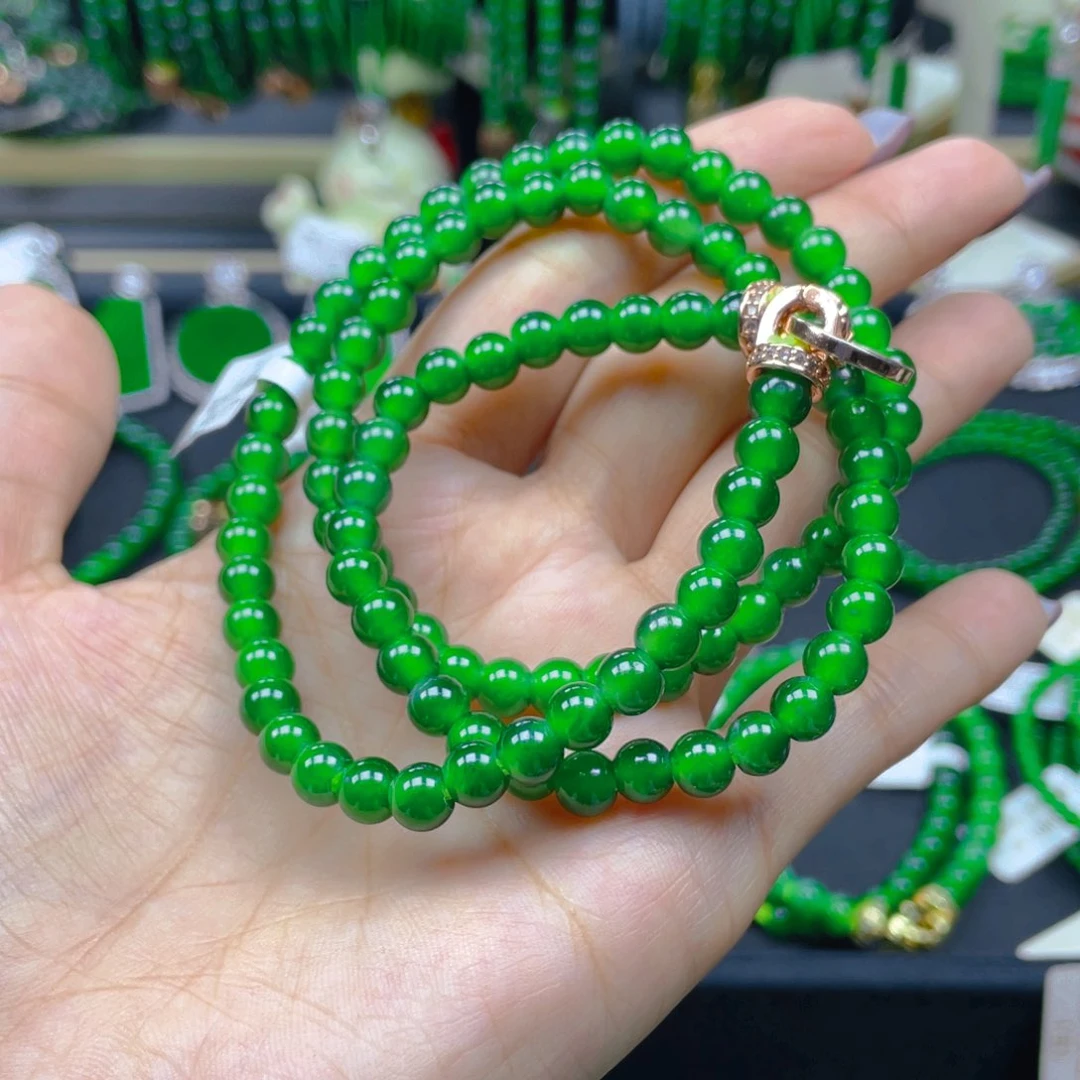 颈饰未镶嵌翡翠满色项链6