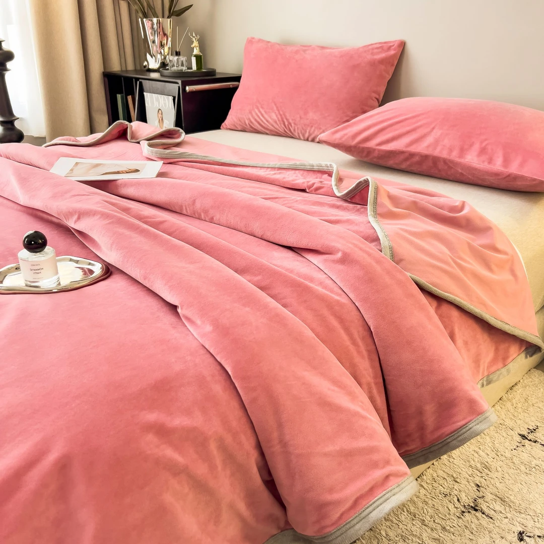 秋冬新款牛奶绒床单单件加绒加厚学生宿舍单人被单毛毯防滑床垫单