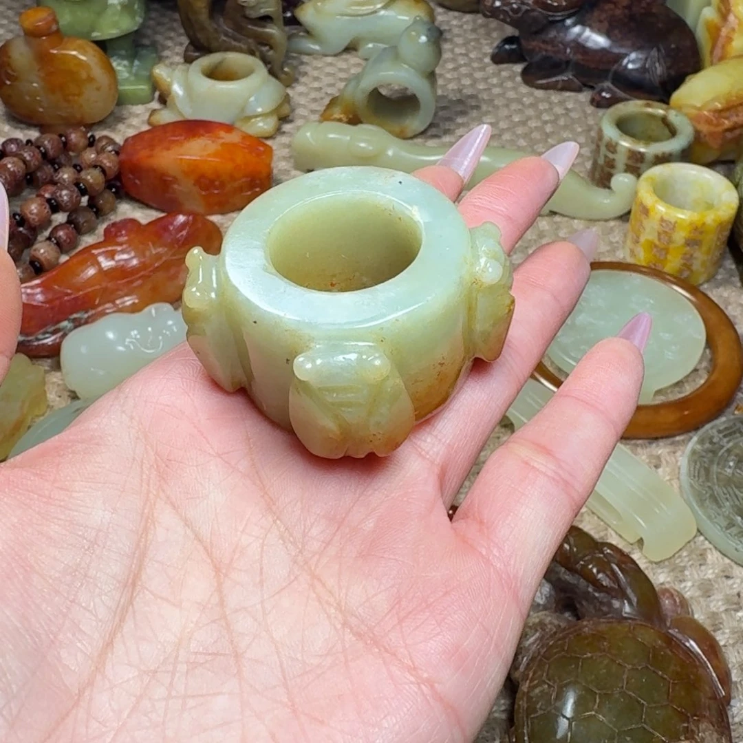 点***斋吊坠白玉菩提挂件