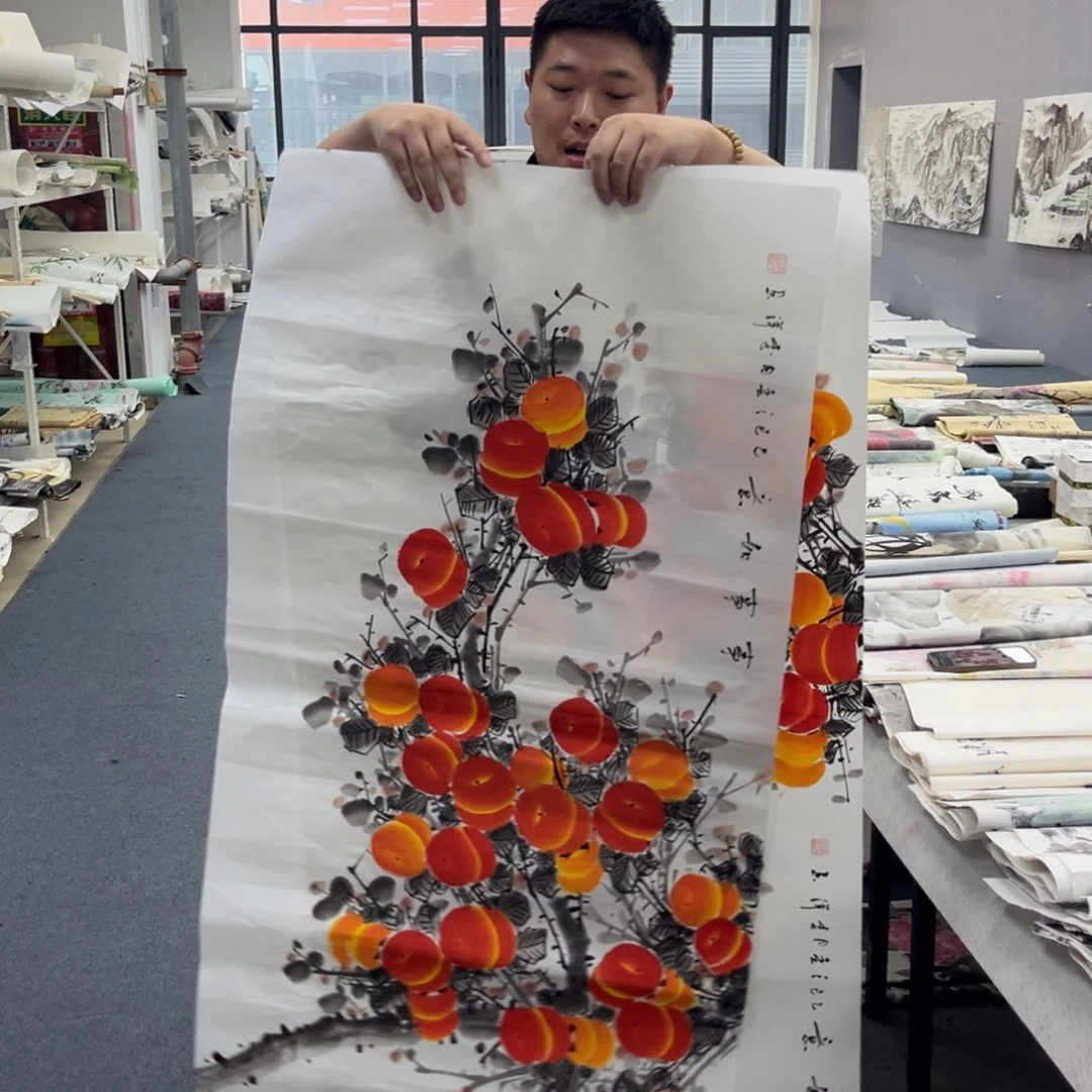 国画卖字画得小帅哥