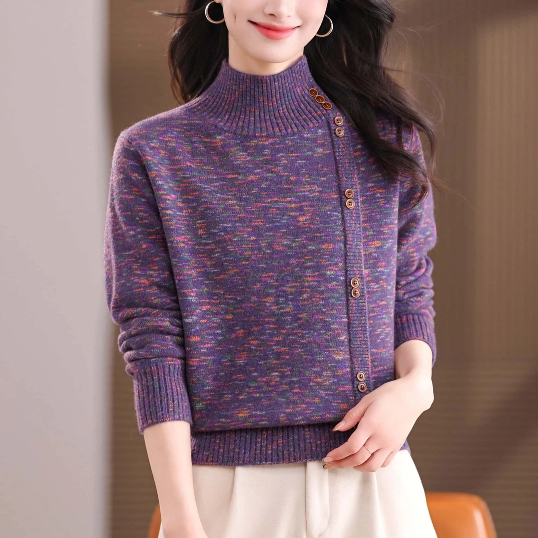 高领保暖发热毛衣针织衫百搭女装半高领加厚打底衫内搭针织衫上衣