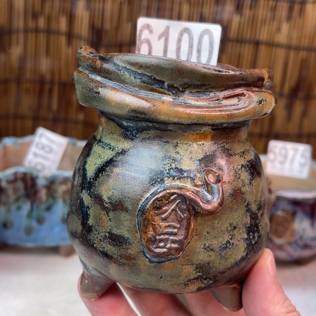 手工花盆默认瑕疵完美者勿拍