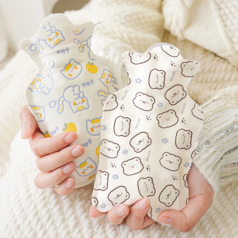 儿童热水袋小号注水暖水袋婴儿防胀气敷肚子专用宝宝毛绒暖水袋