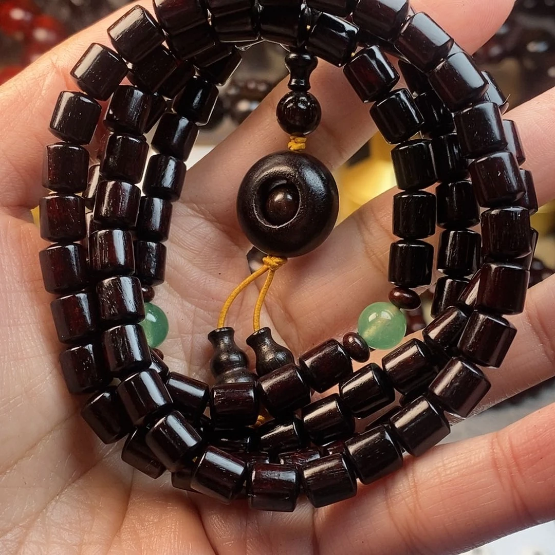 檀香紫檀（小叶紫檀）7*8桶珠diy款