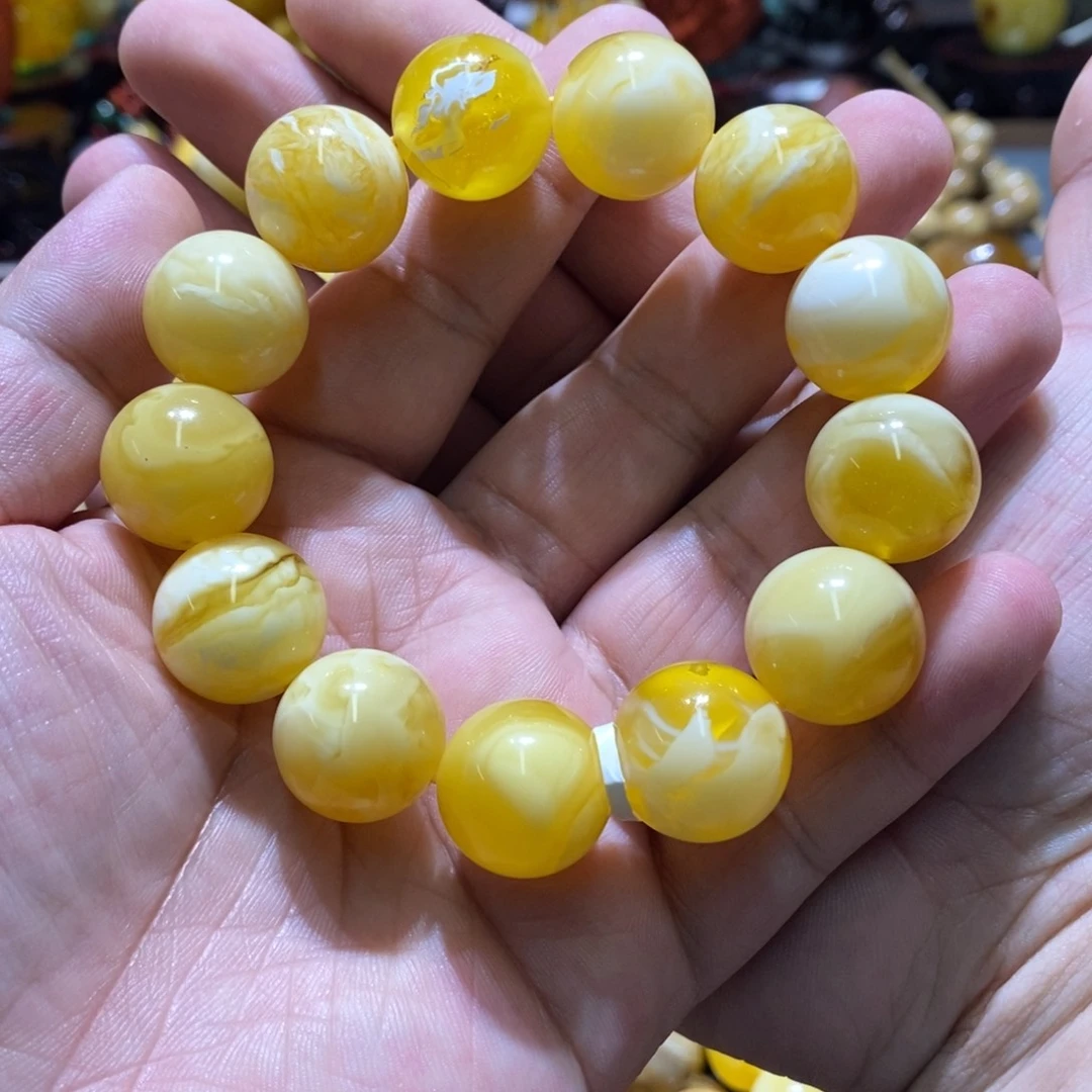 裸石蜜蜡未镶嵌手串