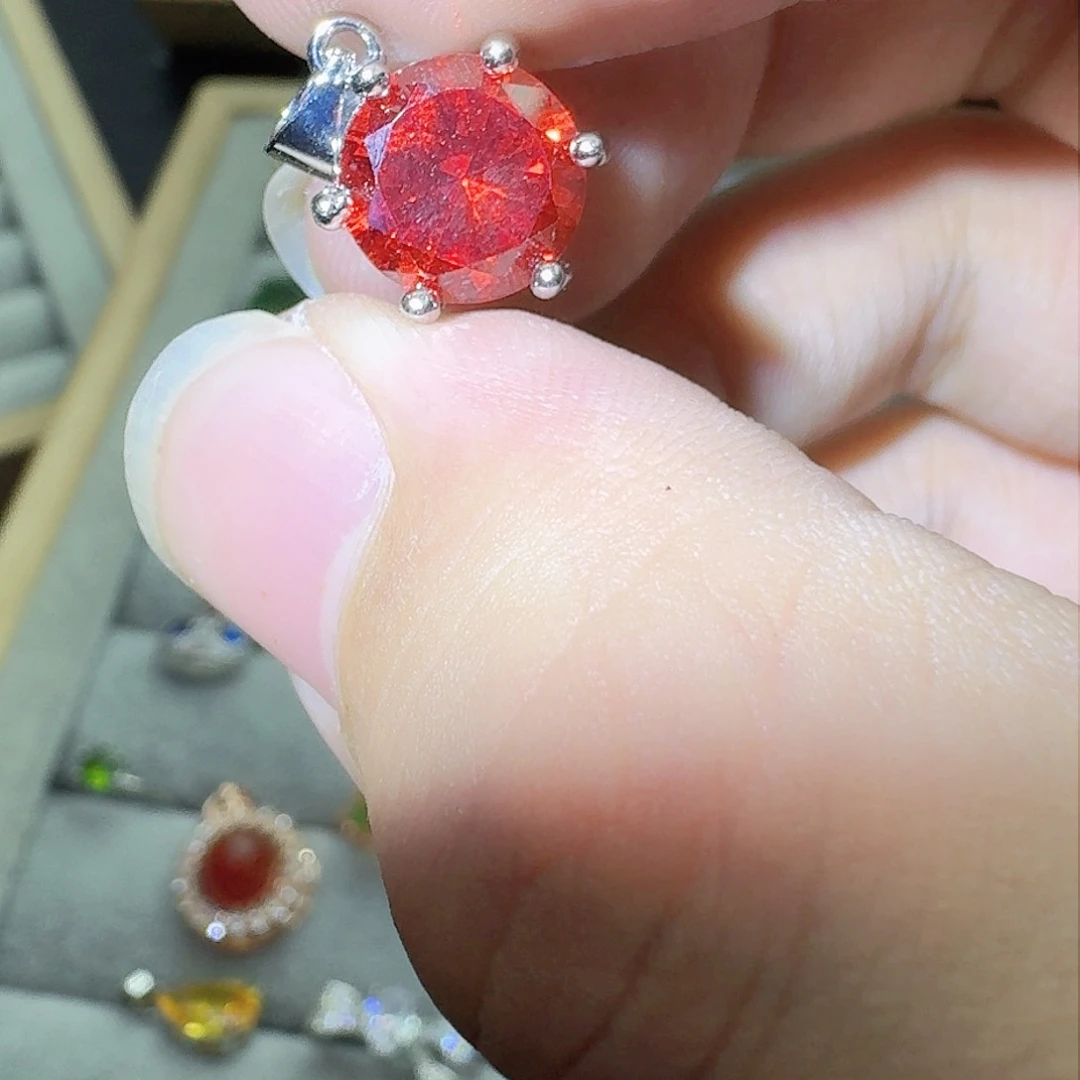 绿水晶戒指银S925镶嵌