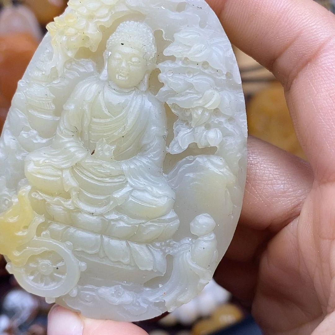 石英质玉（黄龙玉）颈饰未镶嵌