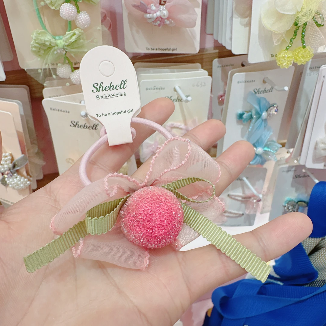 A154-X水晶砂糖杨梅发圈（单只）【满15包邮发货】可爱仙女儿童发饰