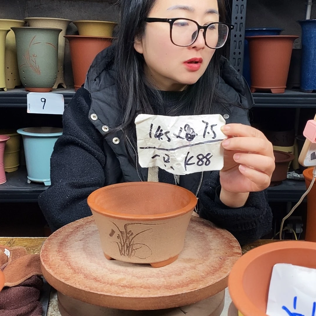 紫砂一只花盆货号K88