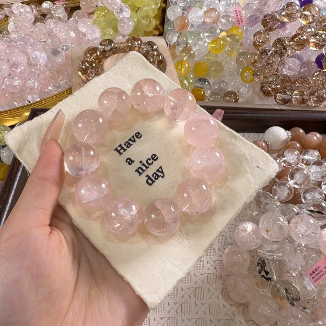 5***a未镶嵌手链水晶粉啊塞19