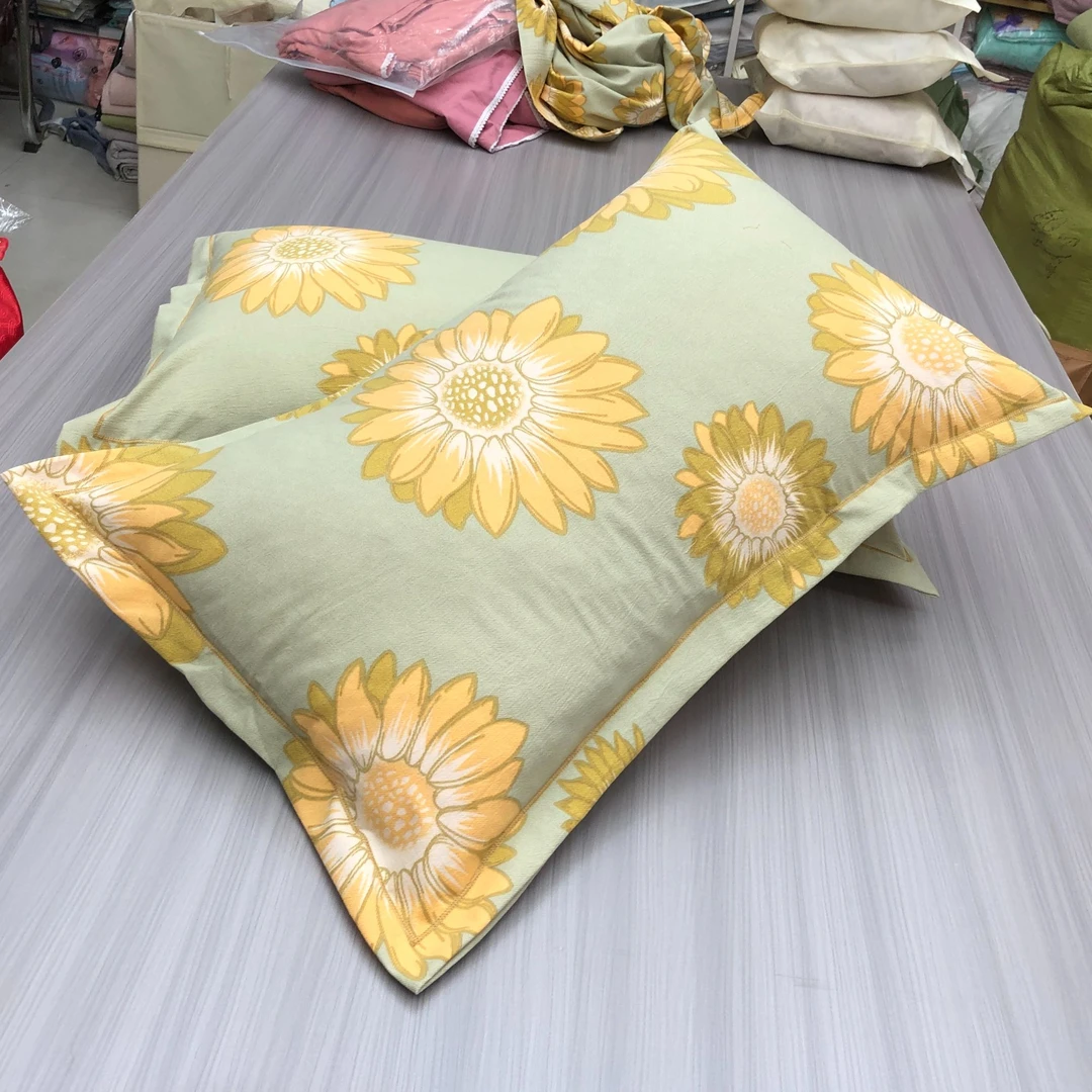 （向阳花枕套）孤品纱布棉枕套一对四件套内的枕套