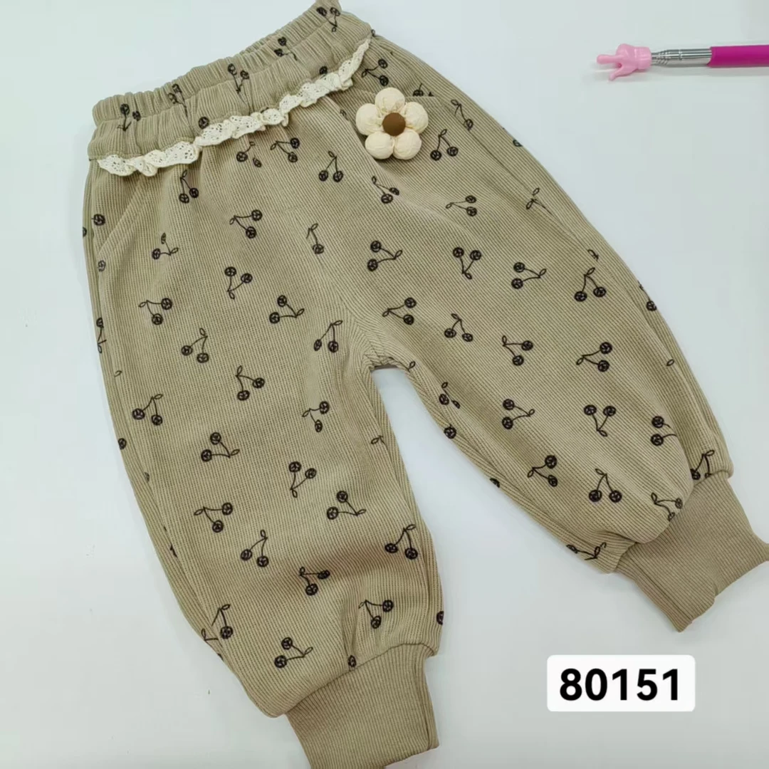 新款满印樱桃休闲小裤80151