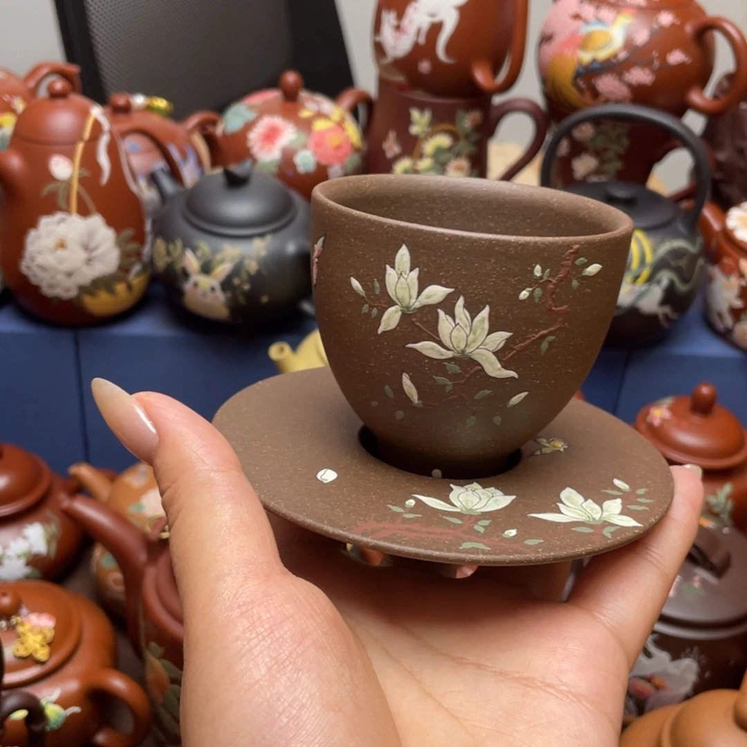 ****堂茶杯紫砂紫砂主人杯100cc