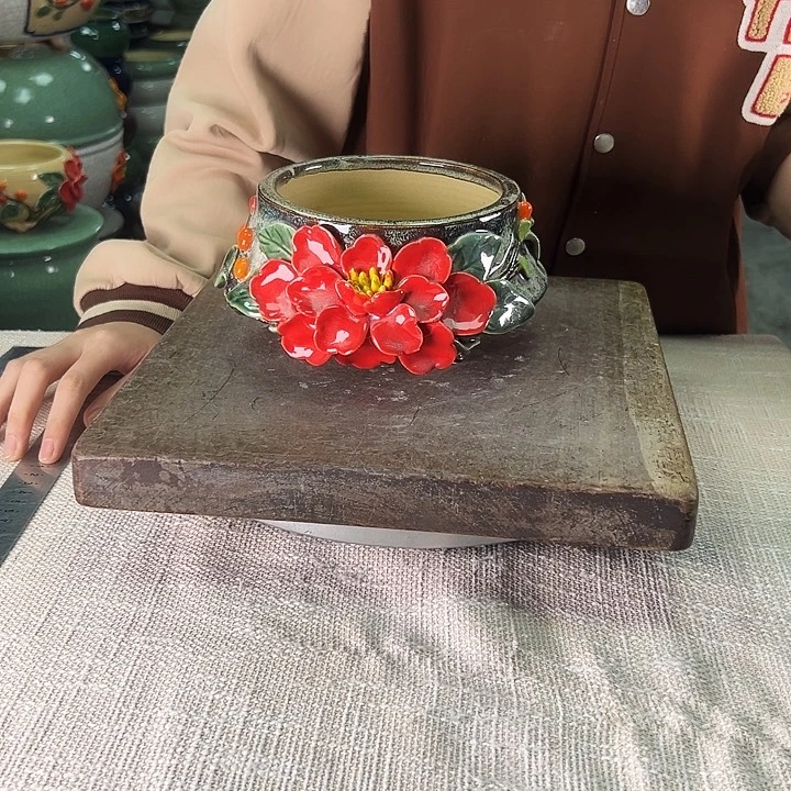 泳坤堂石湾花盆陶瓷