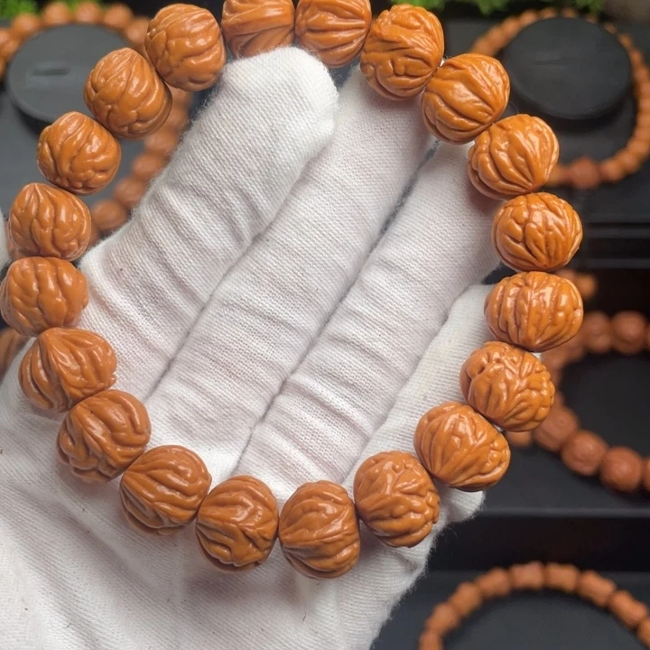 忧***迦木质类精品桃核单圈