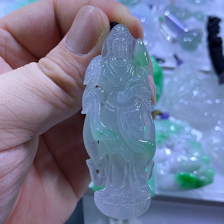 翡翠未镶嵌颈饰天然翡翠A货吊坠