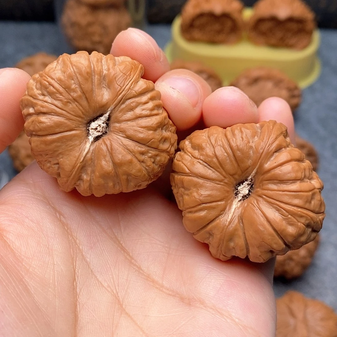 文玩核桃把件晚*?南瓜墩37尺