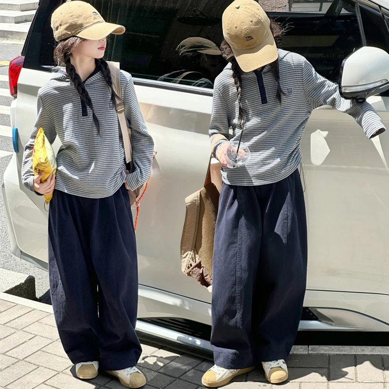 女童套装春秋2025新款儿童卫衣休闲裤秋季中大童韩系宽松两件套潮