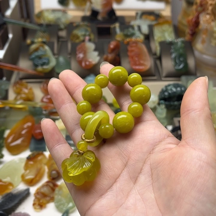 泡***鱼蛇纹石玉未镶嵌岫玉发簪