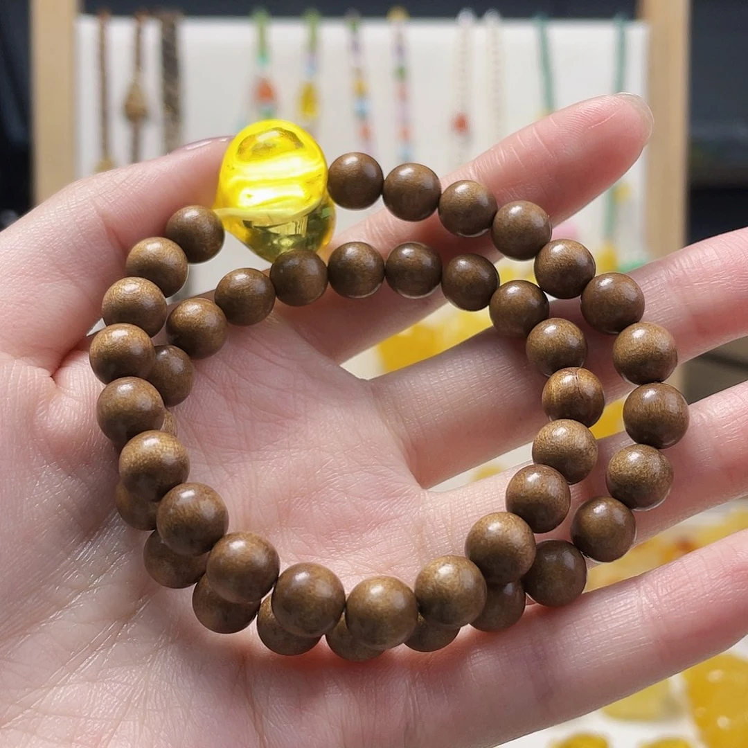 琥珀未镶嵌裸石琥珀手串