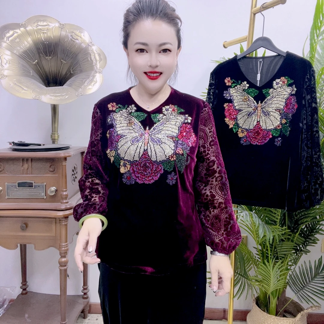 高端韩国钻石绒小衫12A8837