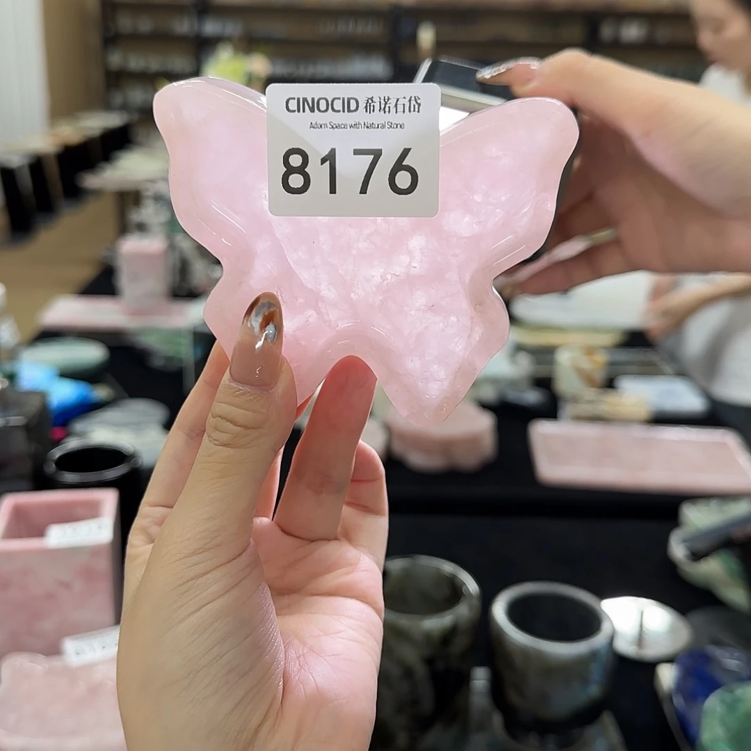 石材8176粉晶小蝴蝶福利