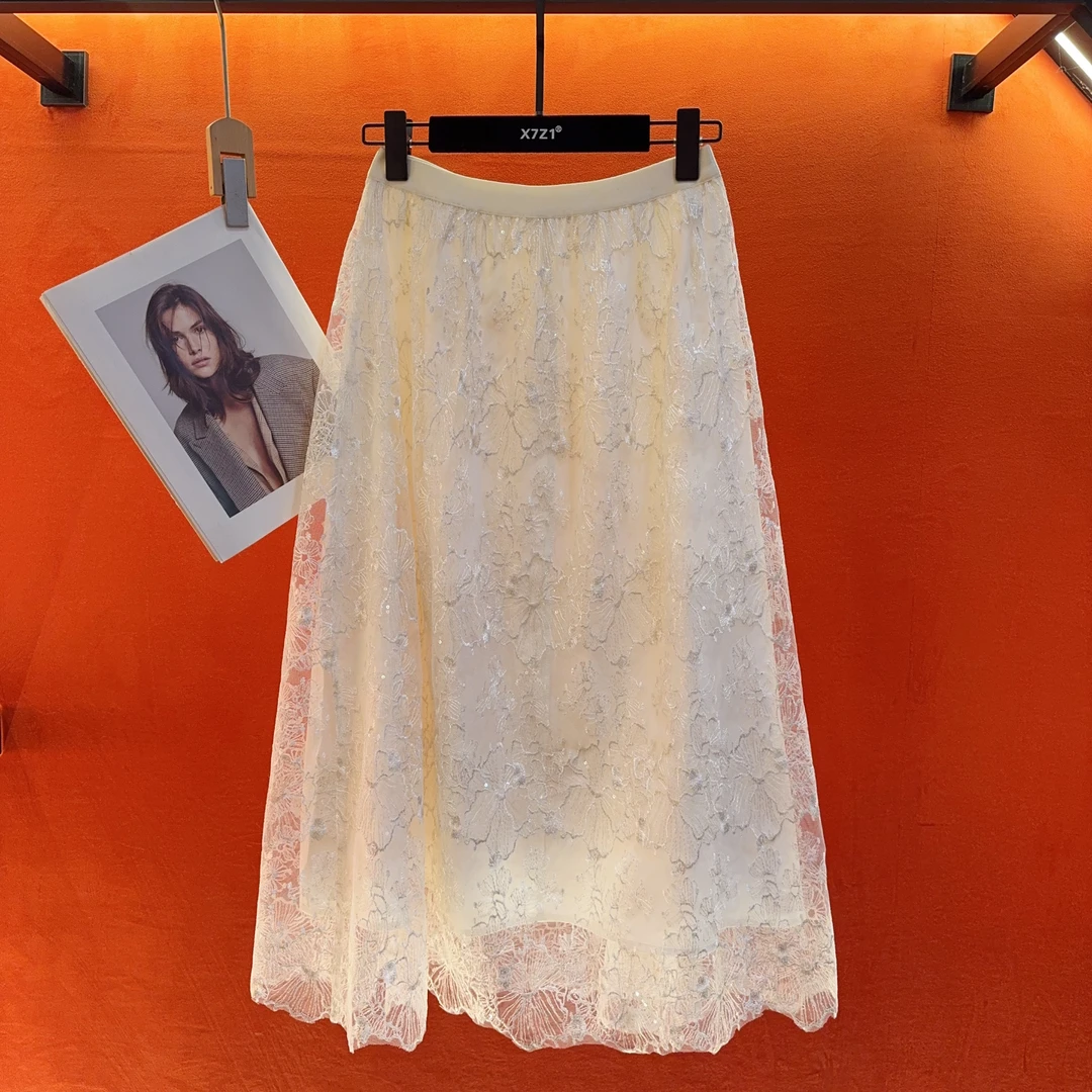 25款气质法式纱裙蕾丝白色轻奢