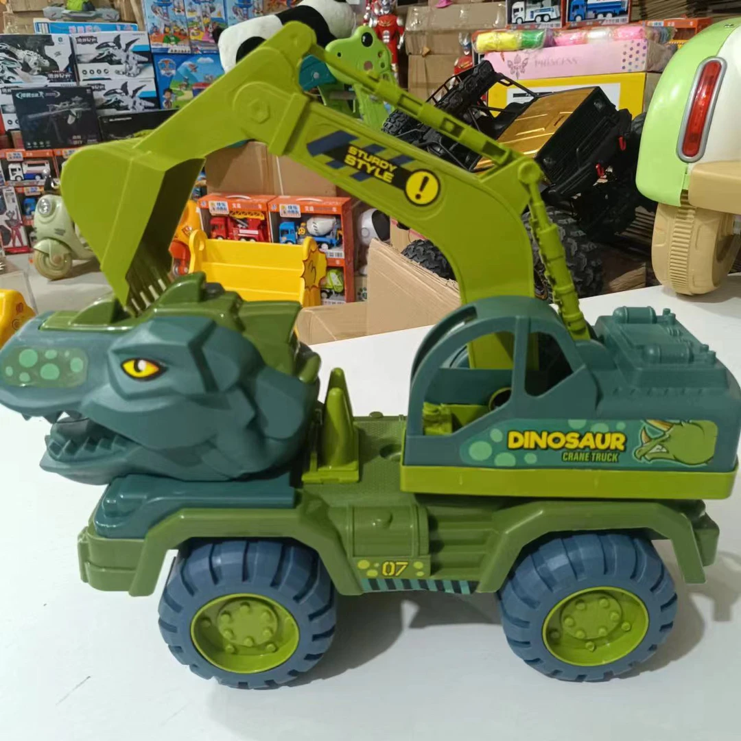 3（牛） 大号恐-龙挖掘机玩具三角龙霸王龙随机发一辆