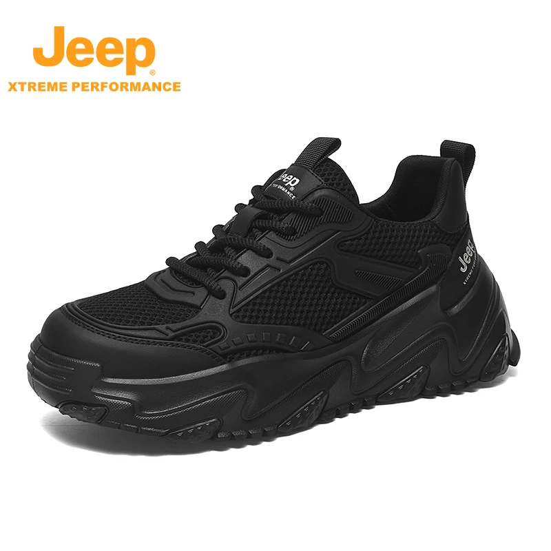 JEEP/吉普男鞋新款春季潮流舒适耐磨休闲运动老爹网鞋P442912001