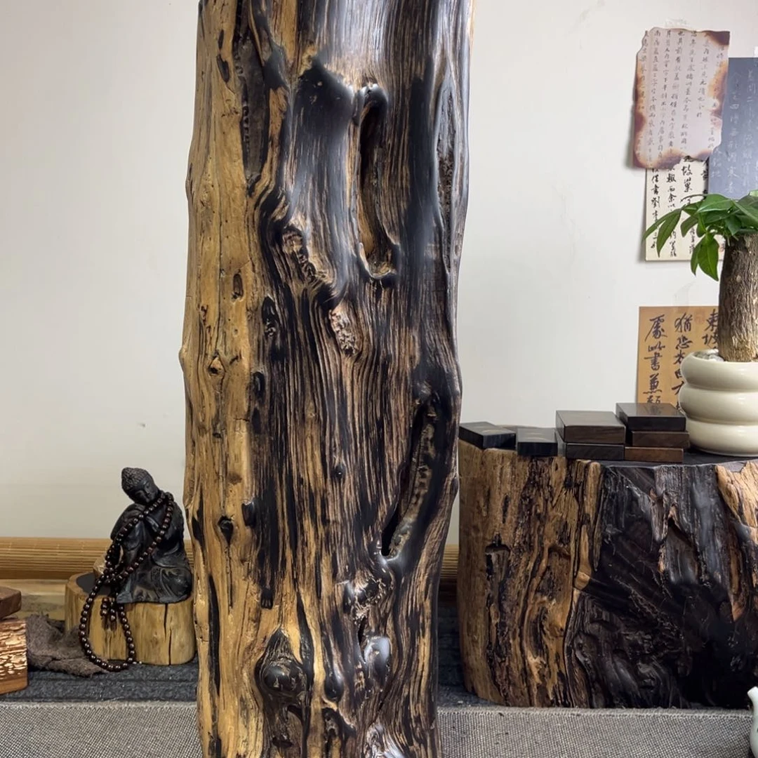 橄榄核其他紫光檀风水柱568