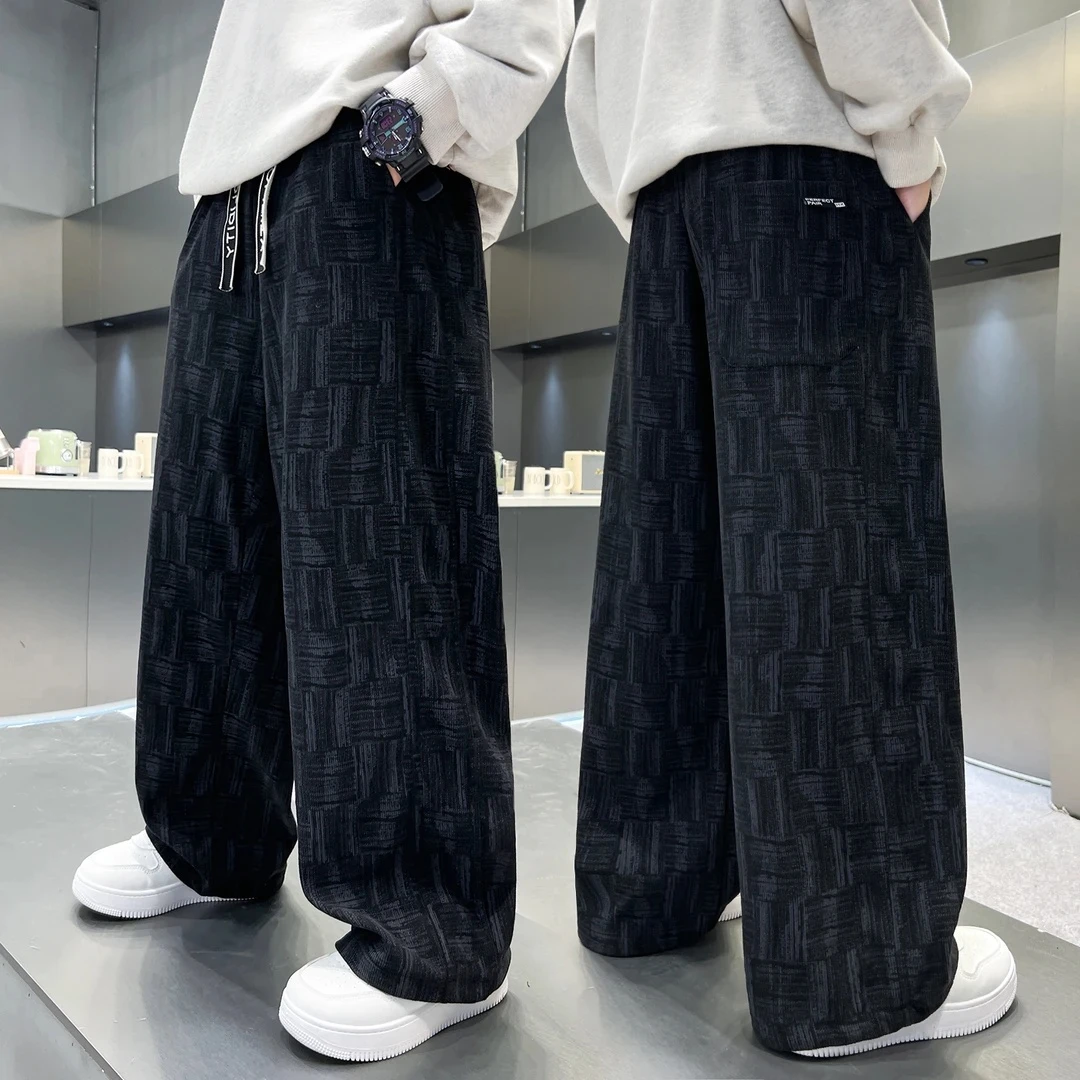 男童裤子秋装2025新款儿童洋气直筒休闲裤秋季大童初中生百搭长裤